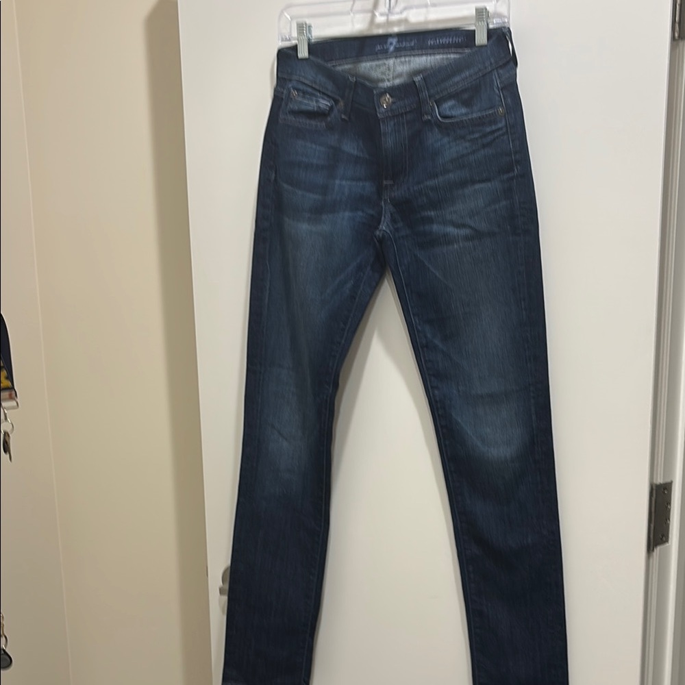 7 For All Mankind Dark Blue Slim Jeans Women size 28